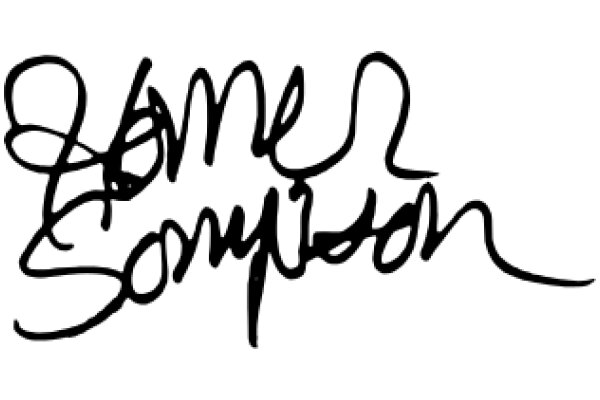 Handwritten Signature of 'Someone' in Black Ink on White Background