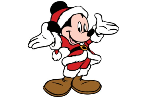Mickey Mouse in a Festive Holiday Outfit