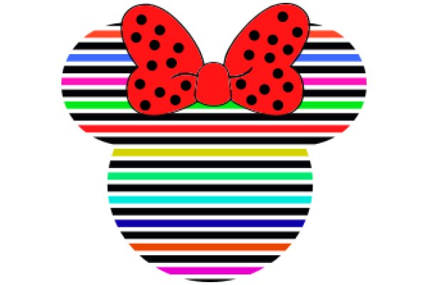 Vibrant Striped Background with a Red Ladybug