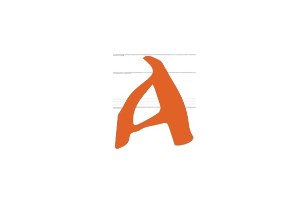 Bold Orange Letter A