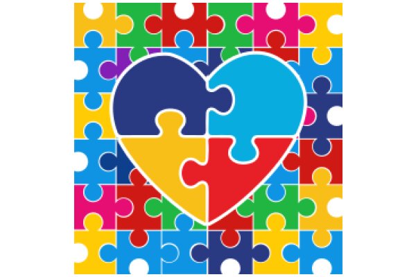 Puzzle of Love: A Colorful Jigsaw Puzzle Design
