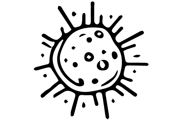 Stylized Illustration of a Sun-like Pattern