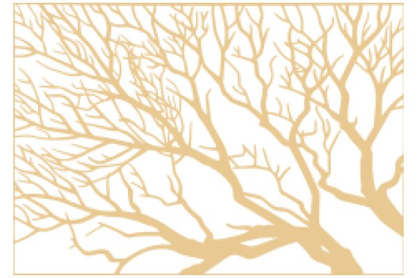 Simplistic Tree Silhouette in a Square Frame