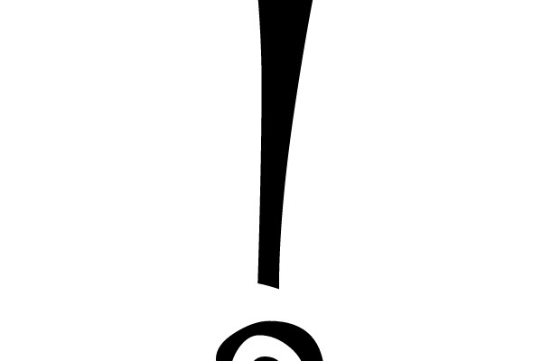 Exclamation Point with Swirl Base