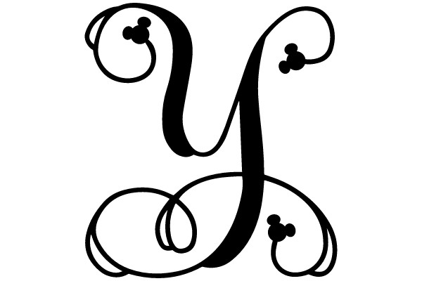 Elegant Flourished Letter Y