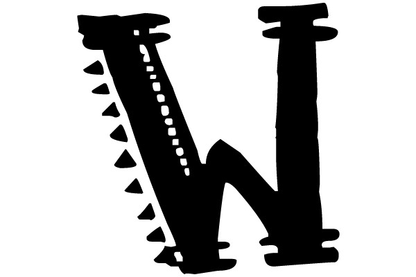 Bold, Spiky Letter W