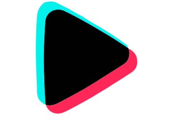 Vibrant Digital Art: A Stylized Triangle with a Curved Corner