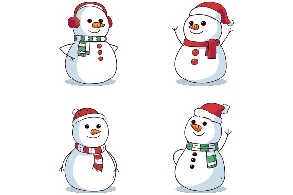 Winter Festive Snowmen