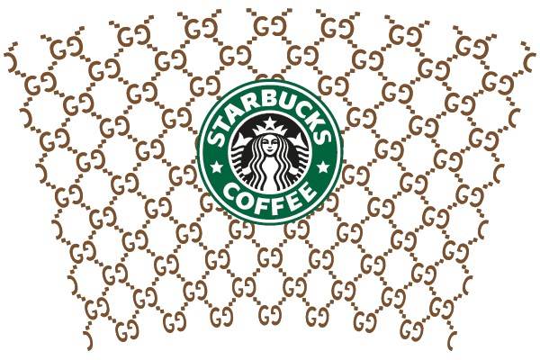 Starbucks Coffee and Gucci Chain Print