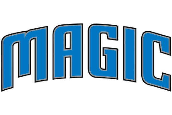 Stylized Logo of the Word 'Magic' with a Blue and Gray Color Scheme