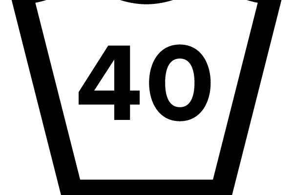 Laundry Symbol with Number 40