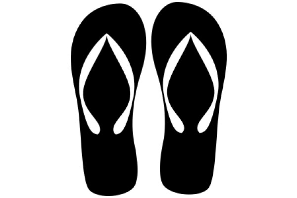 A Pair of Black Flip Flops
