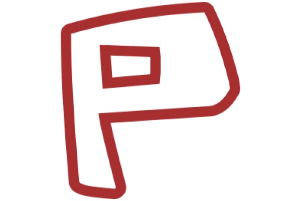 A Pixelated Logo of a Letter 'P' in Red and White