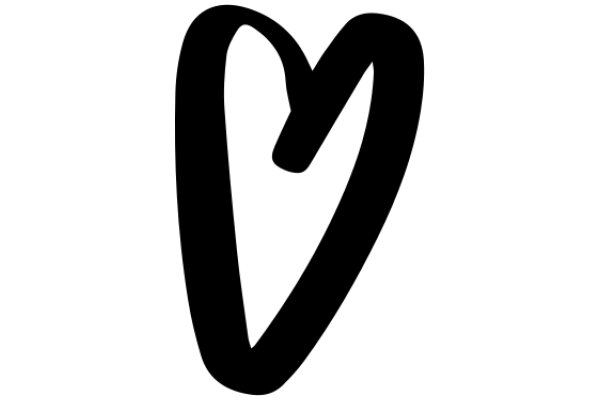 Simplicity in Design: A Heart Logo on a White Background