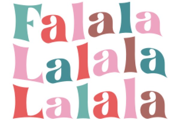 Colorful Typography Art: A Collection of Stylized 'Fala' and 'Lala' Words