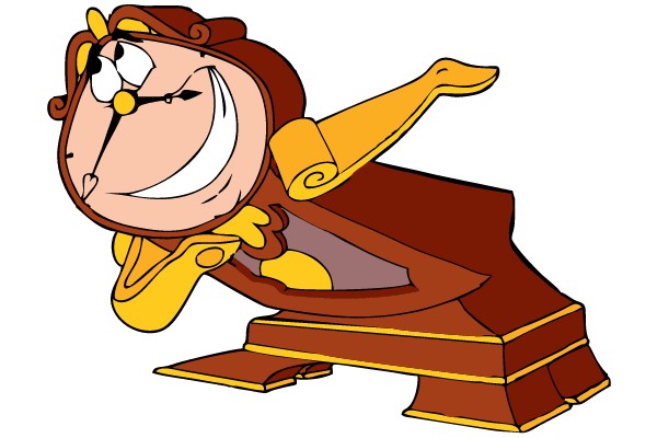 Animated Character in a Classical Piano Costume: Joyful Expression