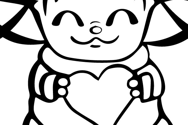 Little Yoda Holding a Heart