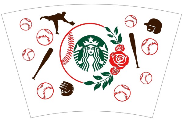 Starbucks Baseball Themed Cup Design