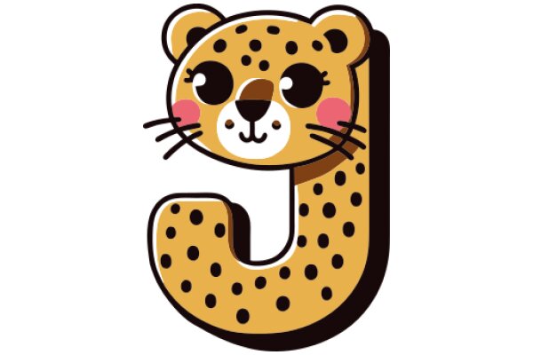 A Playful and Cute Illustration of a Leopard