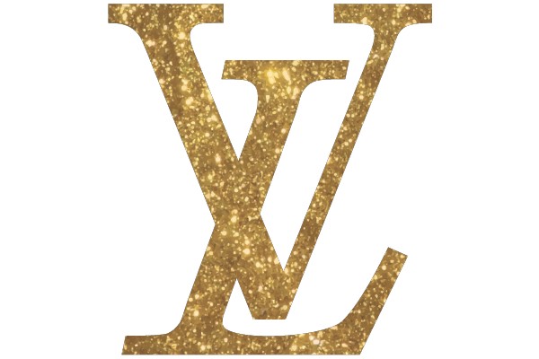 Luxury Sparkling LV Logo