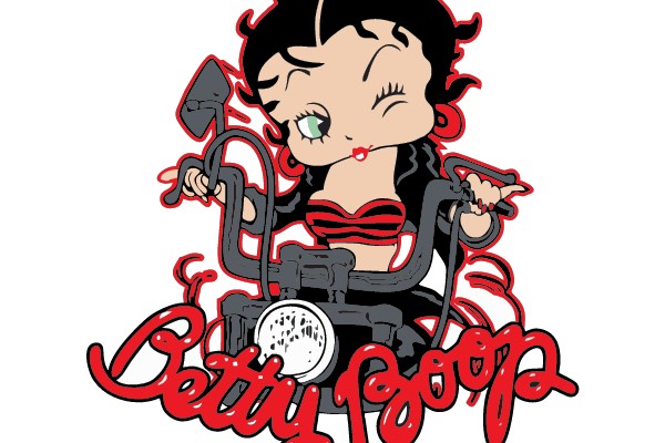 Betty Boop on a Motorcycle