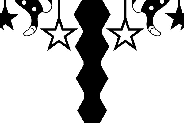 Stylized Number Eight Emblem with Laurel Wreath and Stars