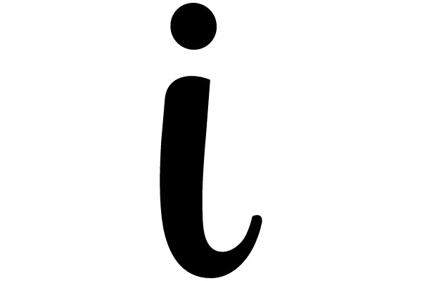 A Simple Black Outline of the Letter 'I'