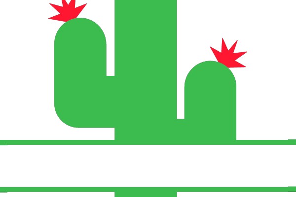 Simplified Desert Cactus Illustration