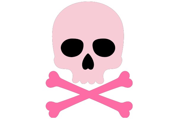 A Pink Skull with Crossbones: A Symbol of Warning and Death