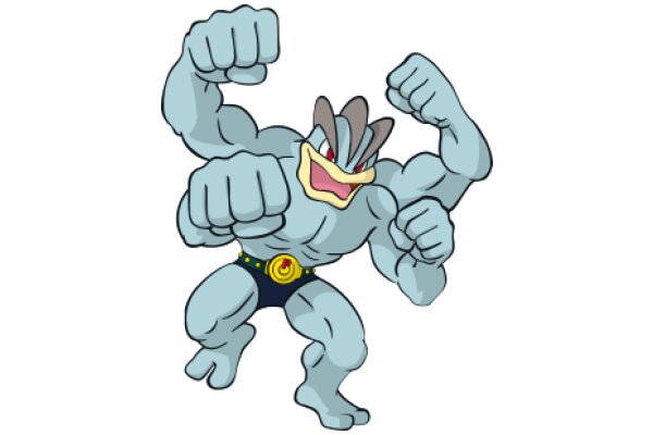 The Muscular Blue Pokémon: A Powerful and Friendly Character