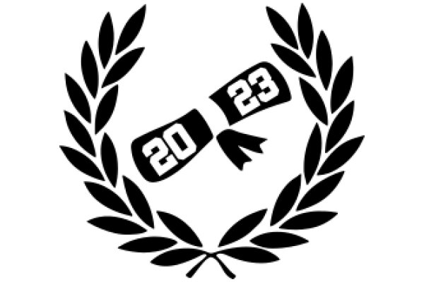 A Laurel Wreath with the Number 23 and a Bow