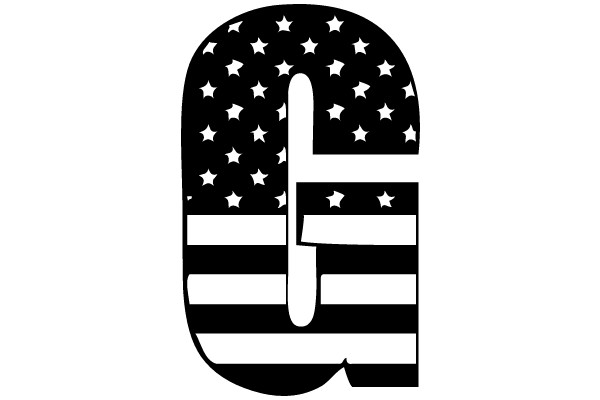 American Flag Letter E