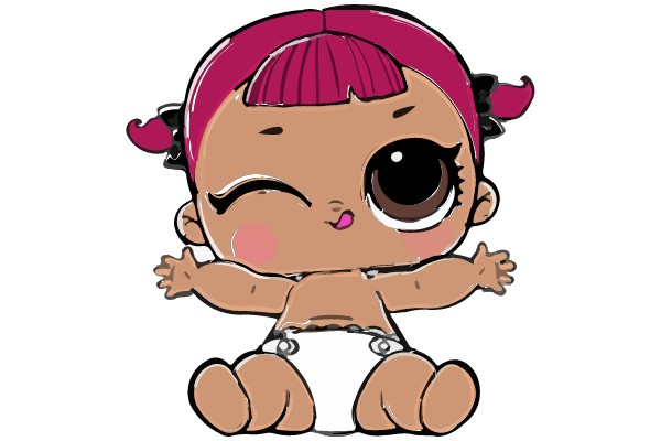 A Winking Cartoon Character
