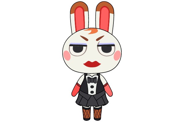 Stylish Bunny: A Fashionable Furry Character