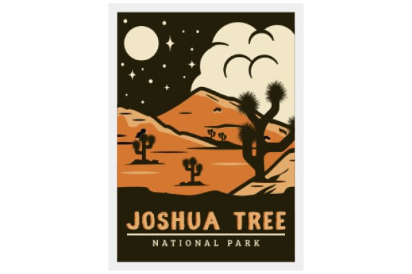 Joshua Tree National Park Poster: A Vintage-Inspired Tribute to the Desert Landmark