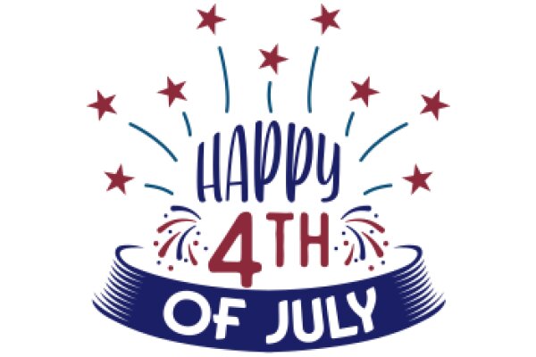 Celebrating the 4th of July with a festive graphic design.