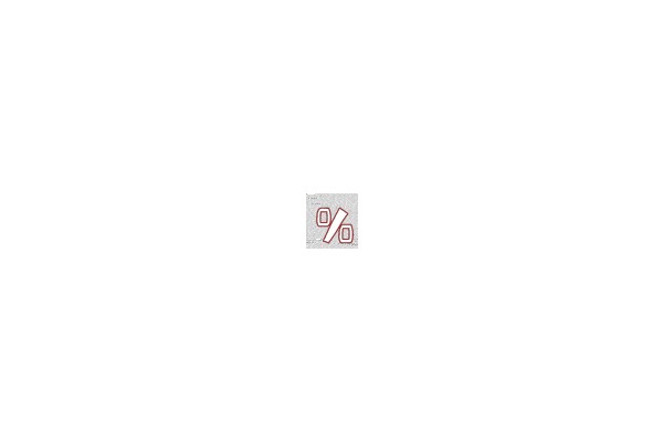 A cartoonish representation of a percentage sign.