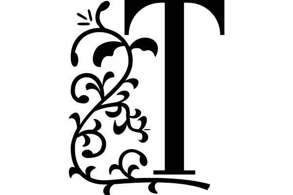 Elegant Flourished Letter T