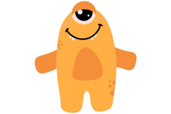 A Friendly and Welcoming Illustration of an Orange Character with a Big Smile and a Happy Expression.