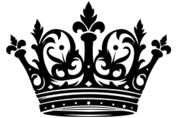 Elegant Black Crown with Floral Designs