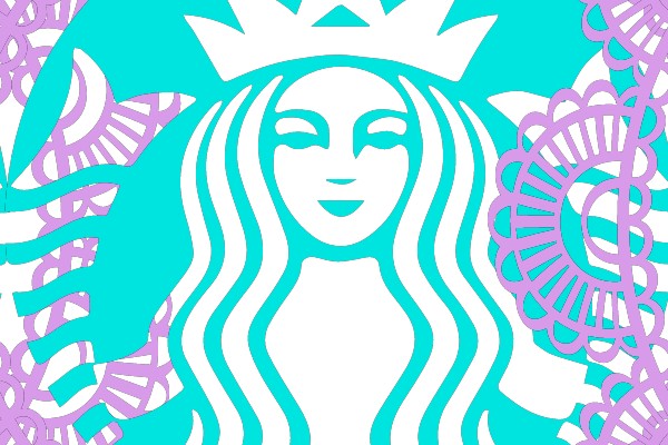 Colorful Mandala-Inspired Starbucks Logo