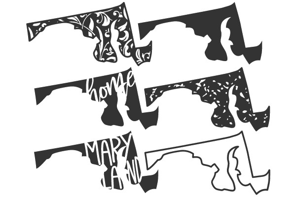 State of Maryland Typography Art