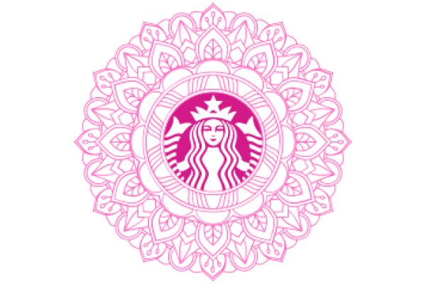 Stylized Starbucks Logo with Floral Patterns