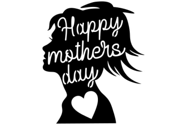 Happy Mother's Day: A Silhouette of a Profile with a Heart