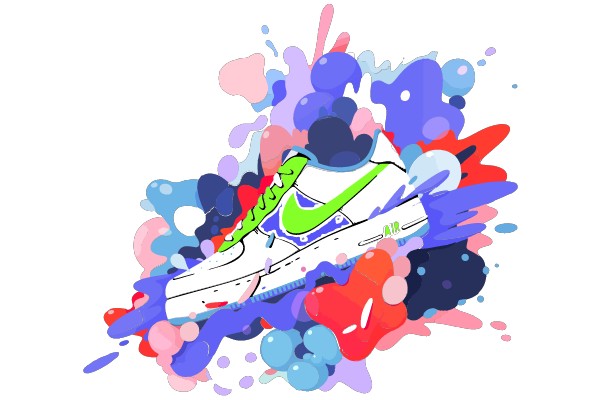 'Vibrant Sneaker Splash'