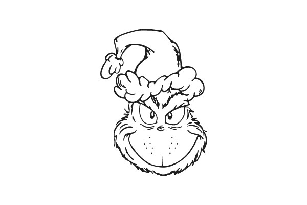 The Grinch's Mischievous Glare