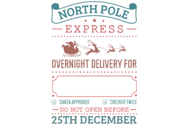 North Pole Express: Overnight Delivery for Santa's Gifts, Approved for Checked Twice, Do Not Open Before 25th December