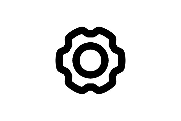 Simplistic Icon of a Gear