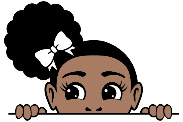 Surprise Peek: A Playful Cartoon Character
