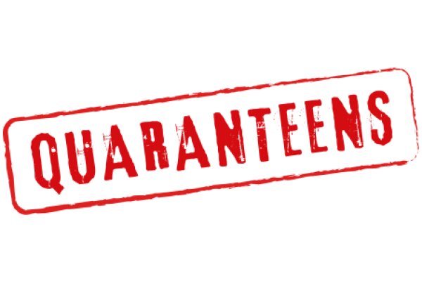 Vintage Stamp with the Word 'Quarantines' in Red Ink
